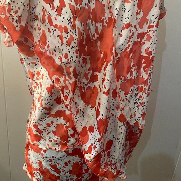 Signature by Larry Levine Multi-Layer Short Sleeve Scoop Neck Womens Top Size XL - Picture 7 of 10